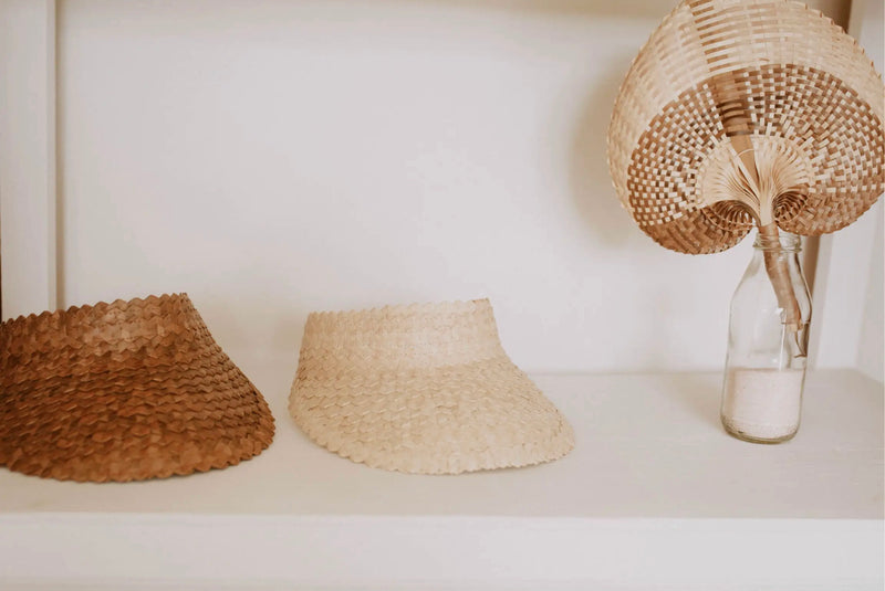 Rattan Sun Visor- Blonde