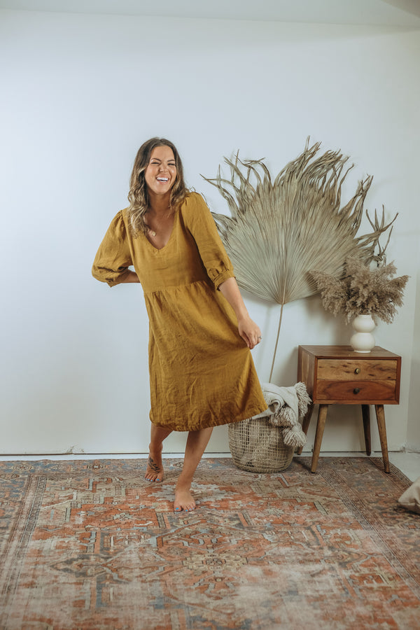 The Daily Dress- Mustard