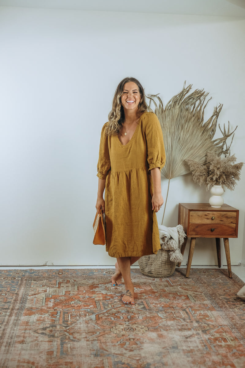 The Daily Dress- Mustard