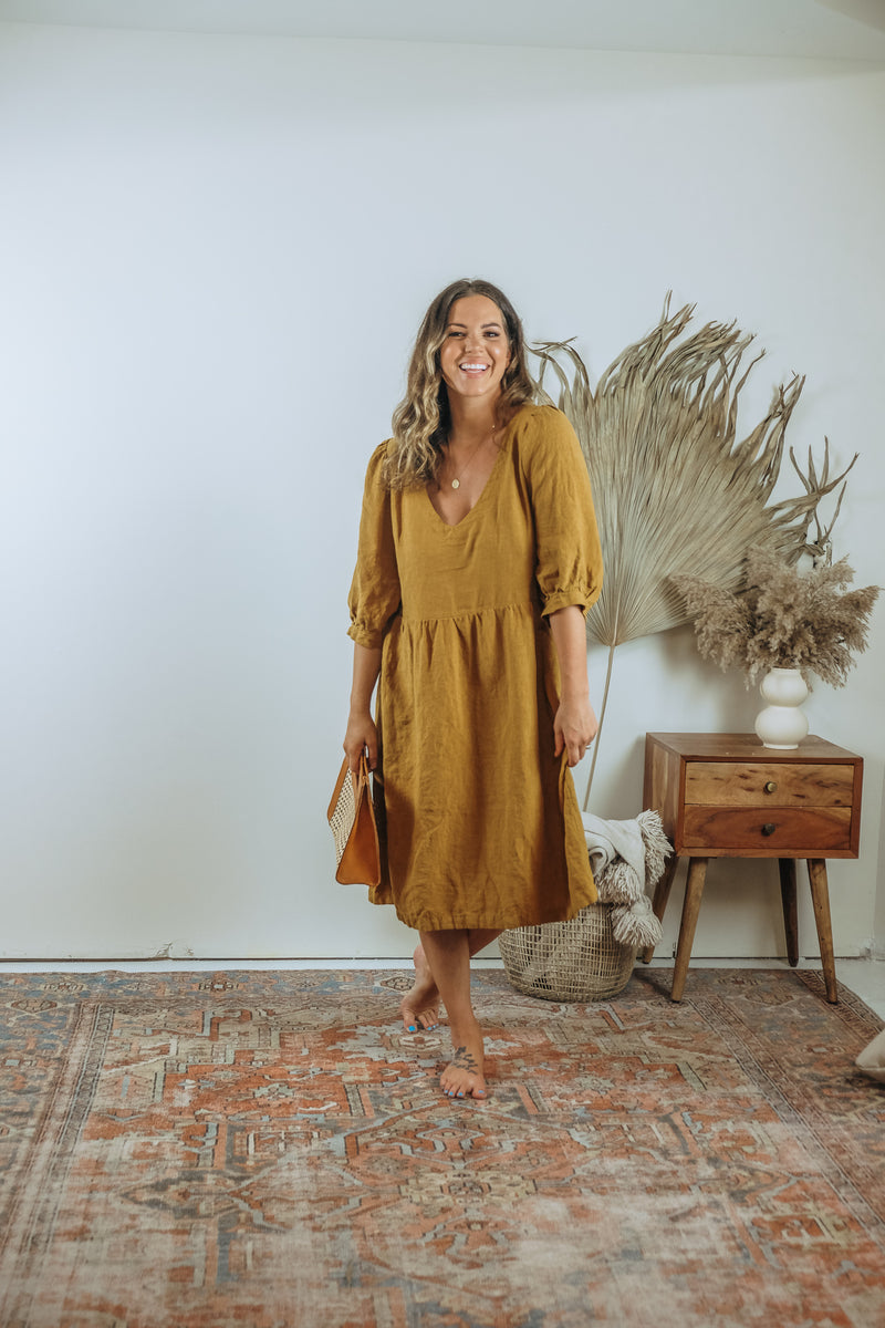 The Daily Dress- Mustard