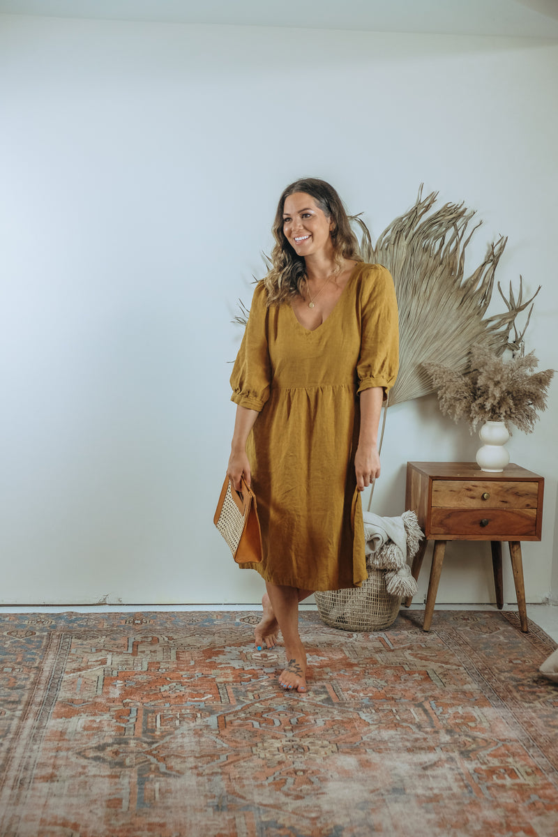 The Daily Dress- Mustard