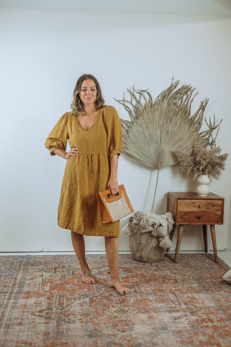 The Daily Dress- Mustard