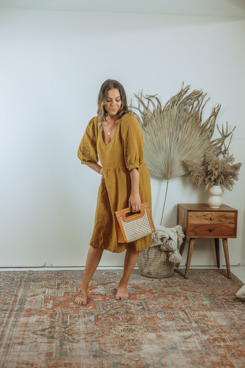 The Daily Dress- Mustard