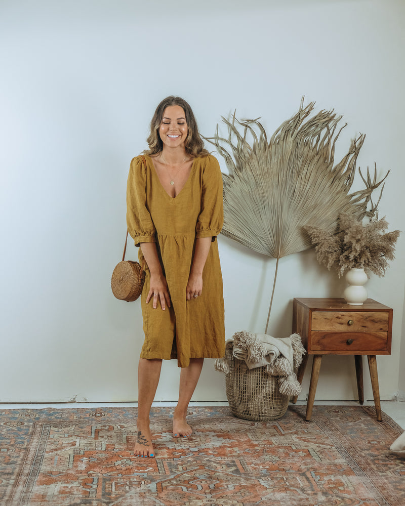 The Daily Dress- Mustard