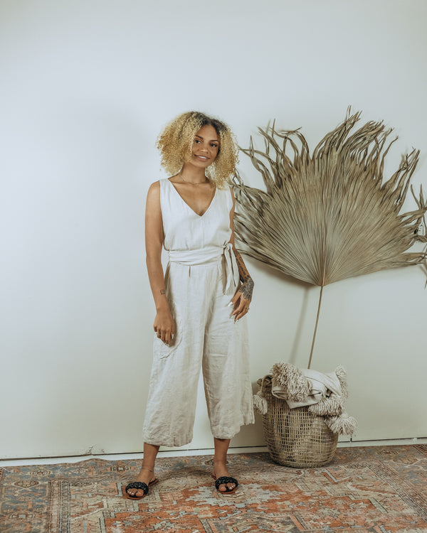 City Romper- Natural