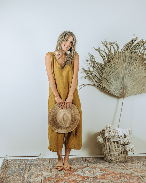 City Romper- Mustard