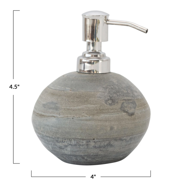 Natural Slate Soap Dispenser with Pump