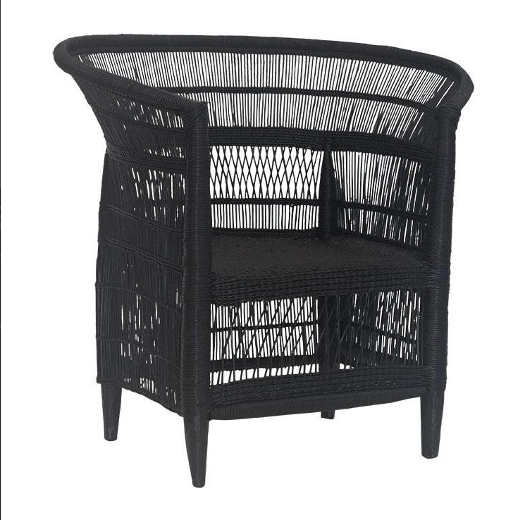 Black Malawi cane chair