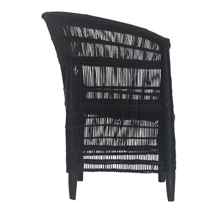 Black Malawi cane chair