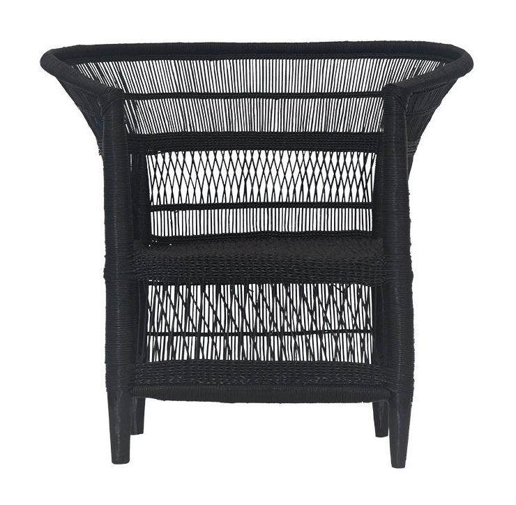 Black Malawi cane chair