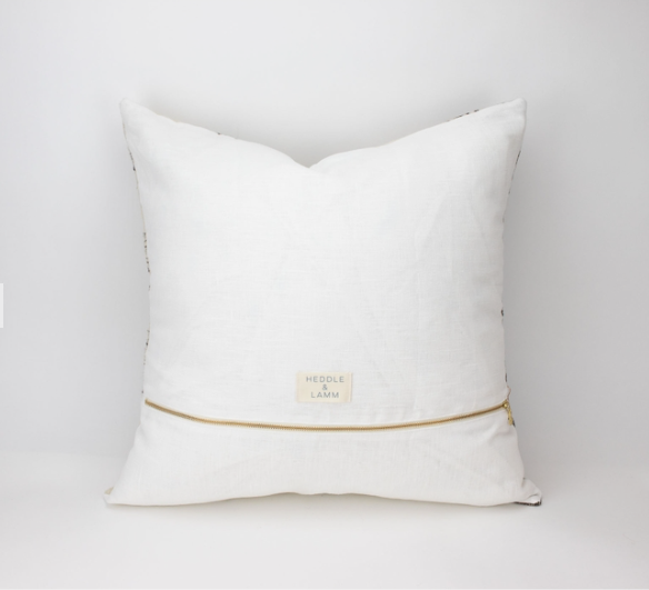 Indra- 20" Ivory Indian Wool Pillow Cover