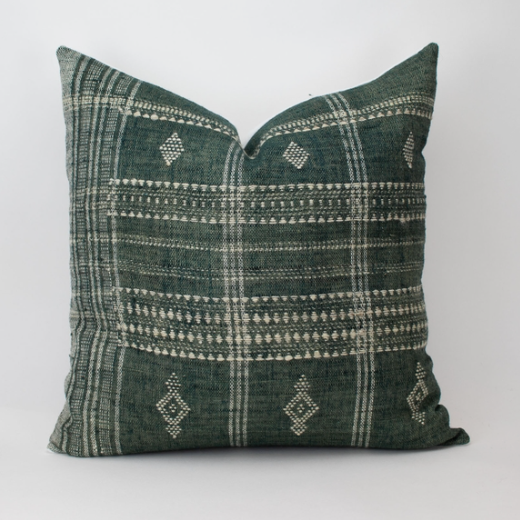 Aditi - 20" Charcoal Gray Indian Wool Pillow Cover