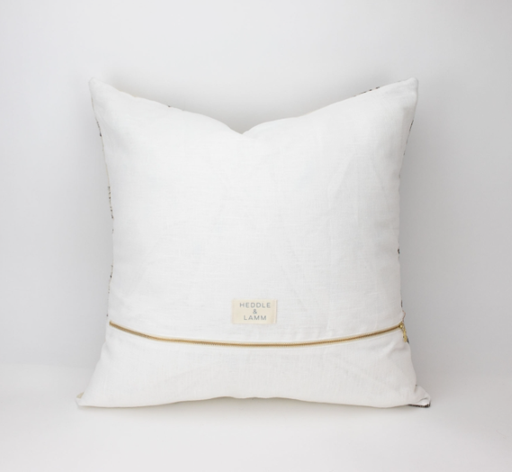Aditi - 20" Charcoal Gray Indian Wool Pillow Cover