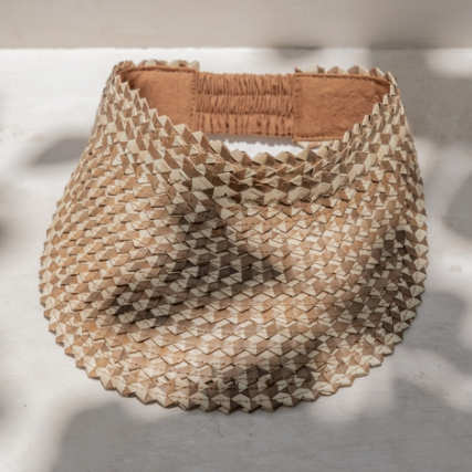 Rattan Visor- Mocha Multi