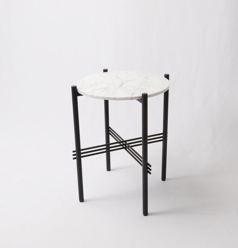 Erna Side Table - Carrara White Marble Top
