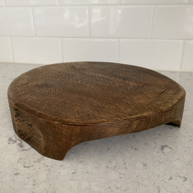 Found wood pedestal