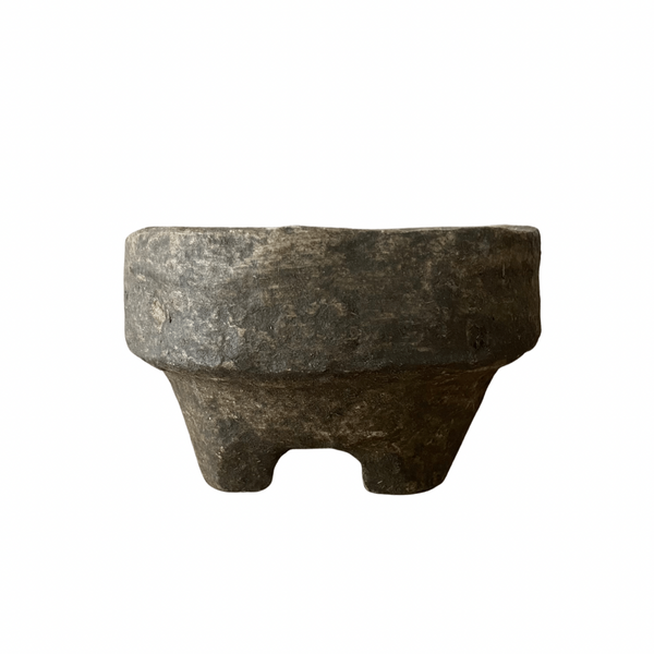 Uma (brown olive)- Paper Maché Footed Bowl, 3 Colors