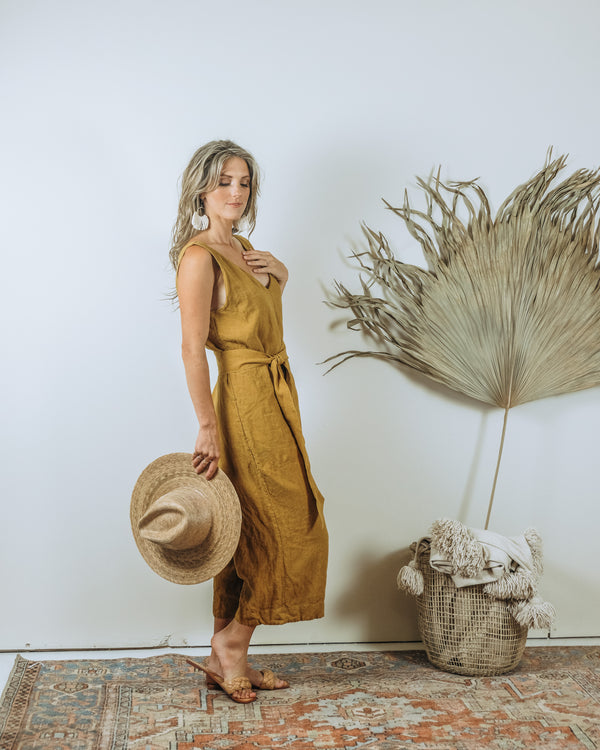 City Romper- Mustard